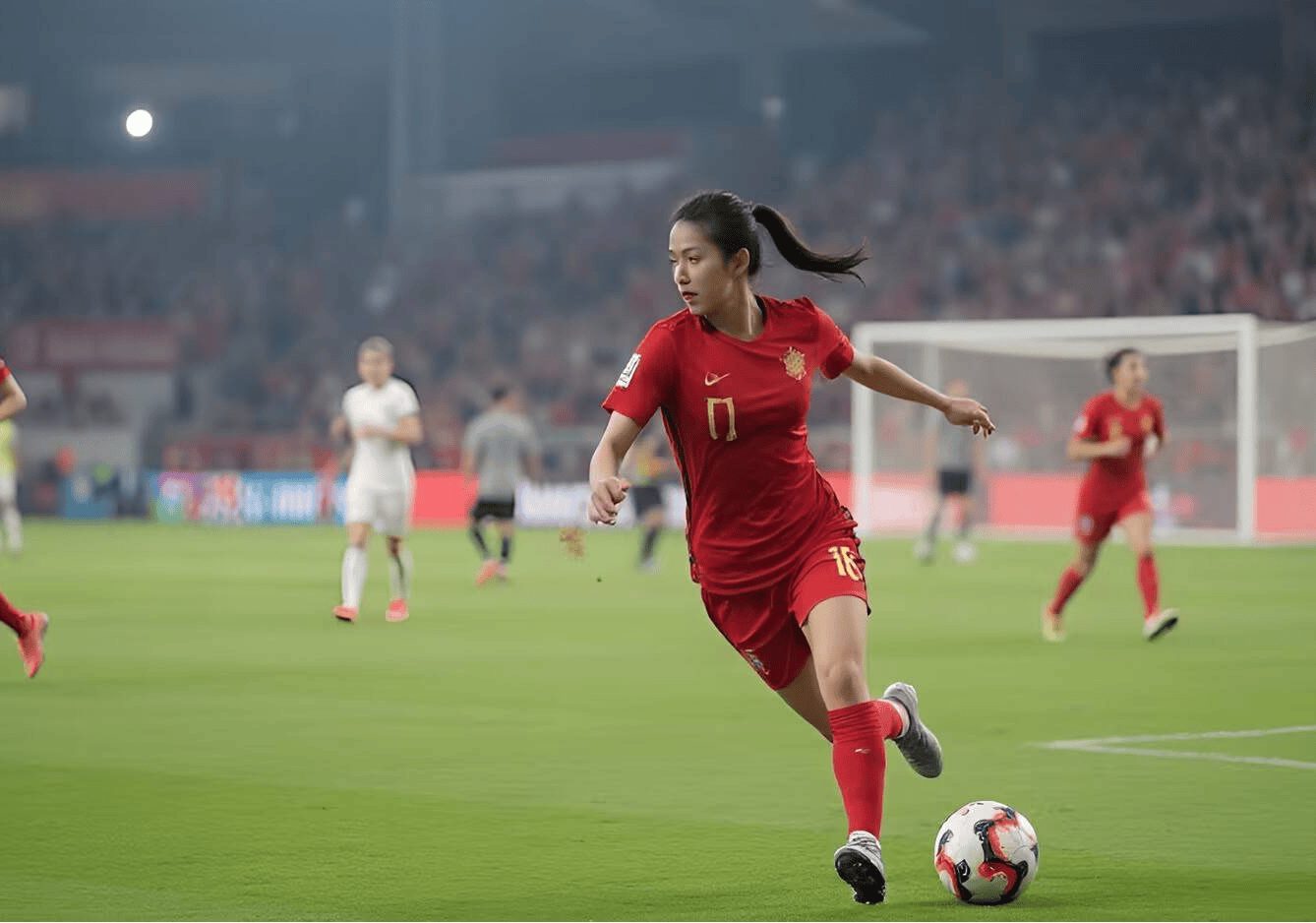 中国女足比赛激烈对决，成功晋级四强
